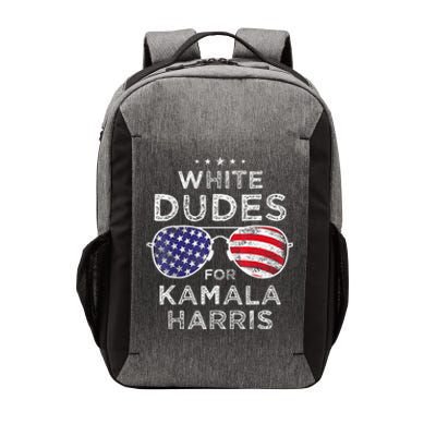 White Dudes For Kamala Harris Sunglasses Vector Backpack