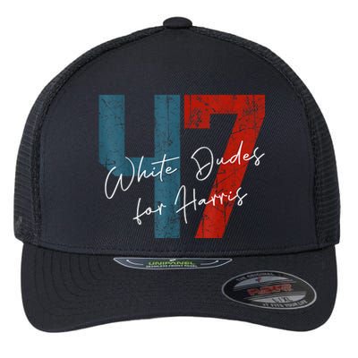 White Dudes For Harris Kamala Harris 2024 47th President Flexfit Unipanel Trucker Cap