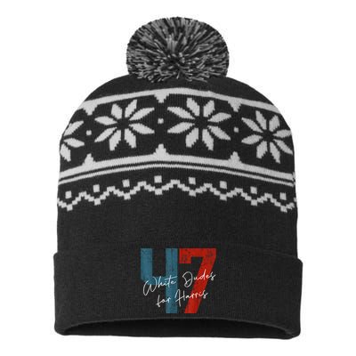 White Dudes For Harris Kamala Harris 2024 47th President USA-Made Snowflake Beanie