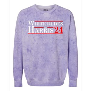 White Dudes For Harris 2024 For President Election Voting 2024 Colorblast Crewneck Sweatshirt