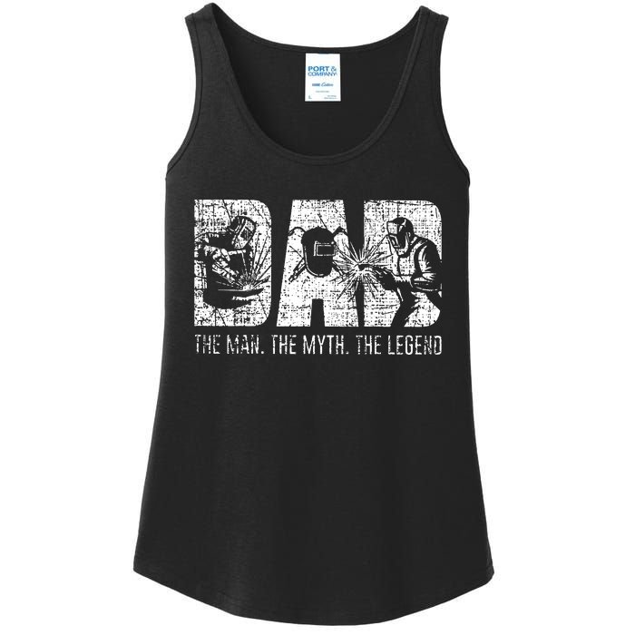 Welding Dad Father Ladies Essential Tank