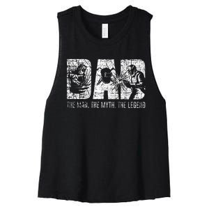 Welding Dad Father Women's Racerback Cropped Tank