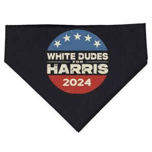 White Dudes For Harris Kamala 2024 USA-Made Doggie Bandana