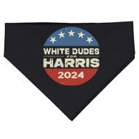 White Dudes For Harris Kamala 2024 USA-Made Doggie Bandana