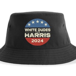 White Dudes For Harris Kamala 2024 Sustainable Bucket Hat