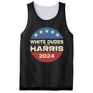 White Dudes For Harris Kamala 2024 Mesh Reversible Basketball Jersey Tank