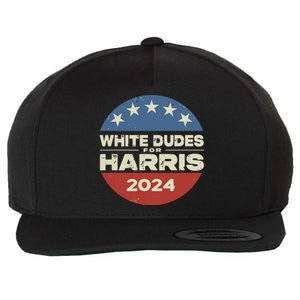 White Dudes For Harris Kamala 2024 Wool Snapback Cap