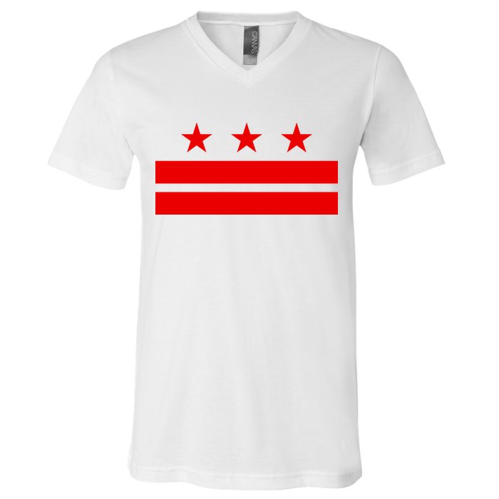 Washington Dc Flag D.C. Capitol V-Neck T-Shirt