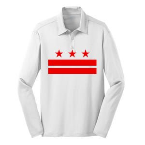 Washington Dc Flag D.C. Capitol Silk Touch Performance Long Sleeve Polo