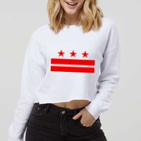 Washington Dc Flag D.C. Capitol Cropped Pullover Crew