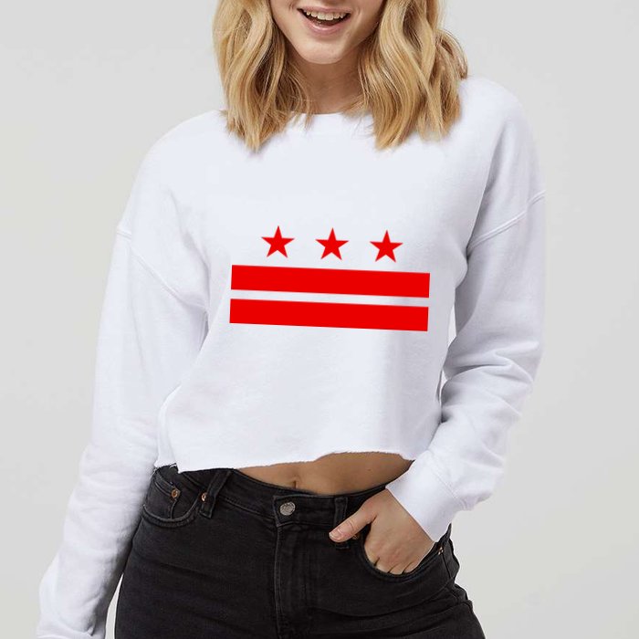 Washington Dc Flag D.C. Capitol Cropped Pullover Crew