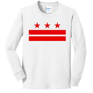 Washington Dc Flag D.C. Capitol Kids Long Sleeve Shirt