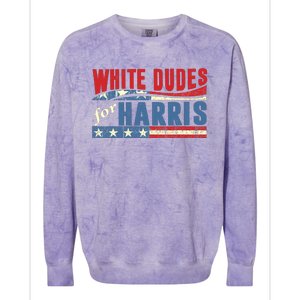 White Dudes For Harris 2024 For President Election Voting 2024 Colorblast Crewneck Sweatshirt