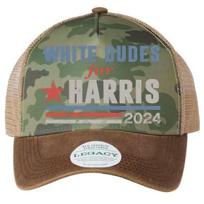 White Dudes For Kamala Harris Legacy Tie Dye Trucker Hat