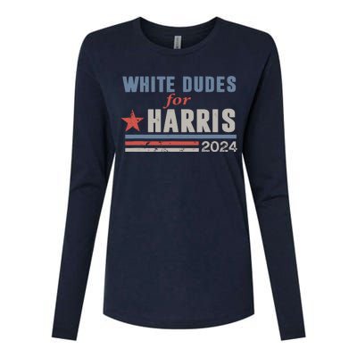 White Dudes For Kamala Harris Womens Cotton Relaxed Long Sleeve T-Shirt