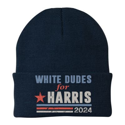 White Dudes For Kamala Harris Knit Cap Winter Beanie