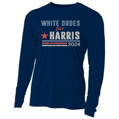 White Dudes For Kamala Harris Cooling Performance Long Sleeve Crew