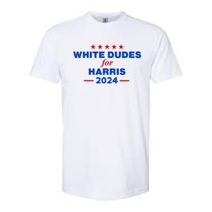 White Dudes For Harris 2024 For President Election Voting 2024 Softstyle CVC T-Shirt