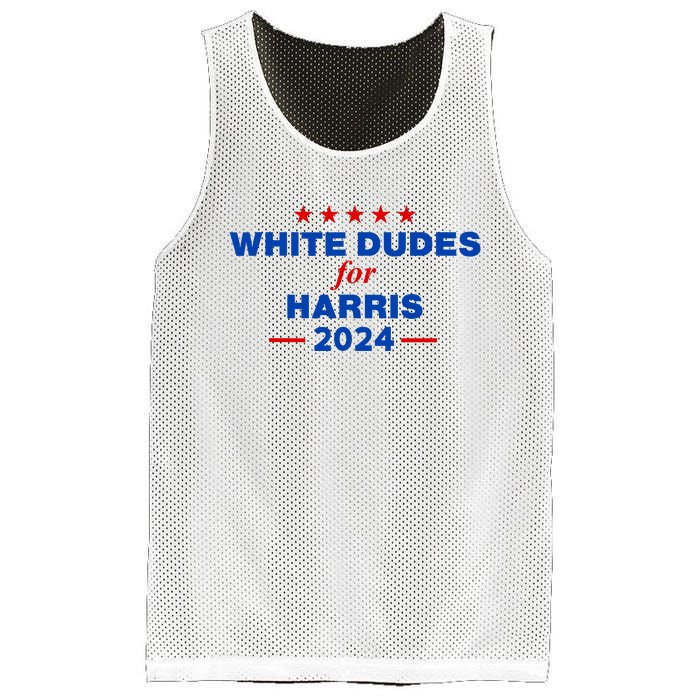 White Dudes For Harris 2024 For President Election Voting 2024 Mesh Reversible Basketball Jersey Tank