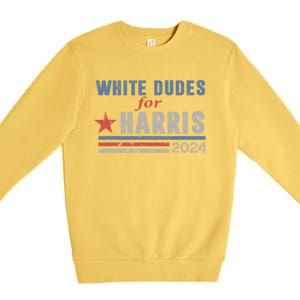 White Dudes For Harris 2024 For President Premium Crewneck Sweatshirt