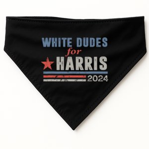 White Dudes For Harris 2024 For President USA-Made Doggie Bandana