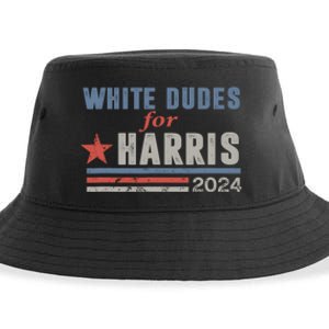 White Dudes For Harris 2024 For President Sustainable Bucket Hat