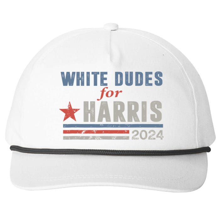 White Dudes For Harris 2024 For President Snapback Five-Panel Rope Hat