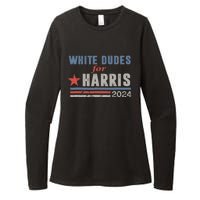 White Dudes For Harris 2024 For President Womens CVC Long Sleeve Shirt