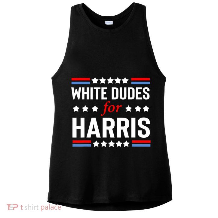 White Dudes For Harris 2024 For President Ladies PosiCharge Tri-Blend Wicking Tank