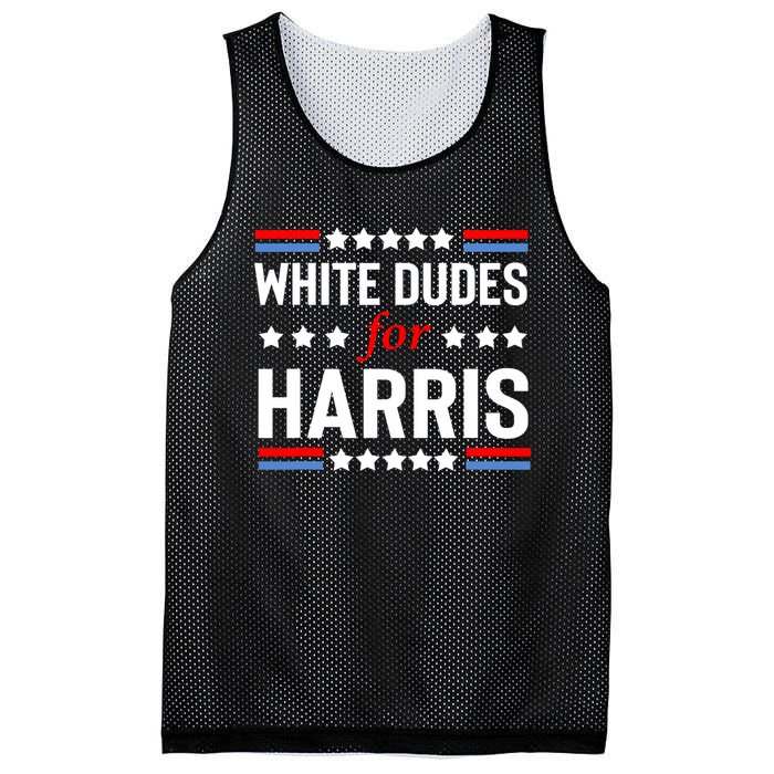 White Dudes For Harris 2024 For President Mesh Reversible Basketball Jersey Tank