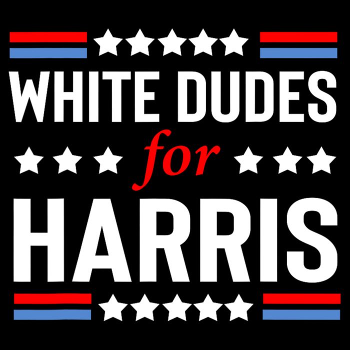 White Dudes For Harris 2024 For President Cropped Pullover Crew