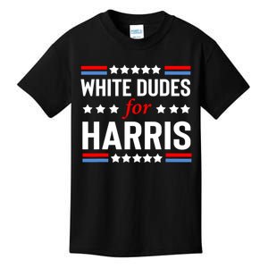 White Dudes For Harris 2024 For President Kids T-Shirt