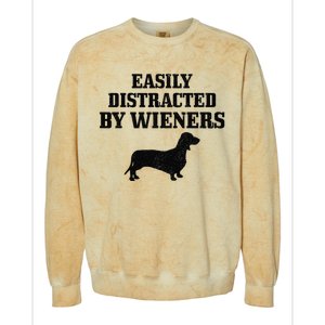 Wiener Dog Funny Weiner Doxie Dachshund Mom Dad Gift Colorblast Crewneck Sweatshirt