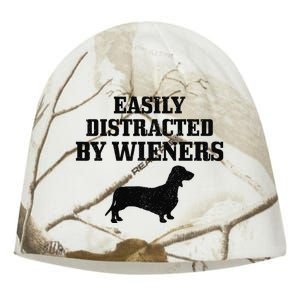 Wiener Dog Funny Weiner Doxie Dachshund Mom Dad Gift Kati - Camo Knit Beanie