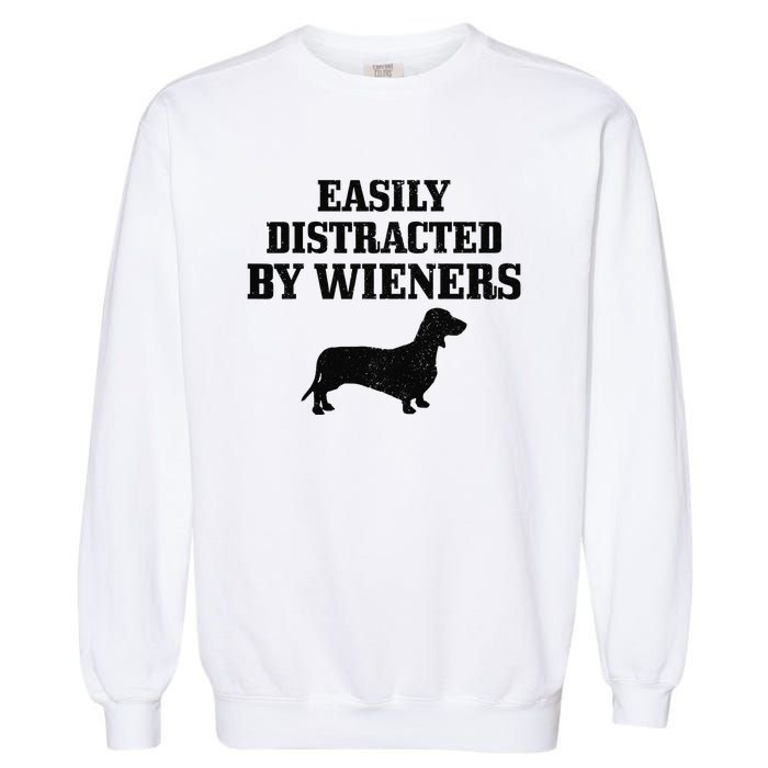 Wiener Dog Funny Weiner Doxie Dachshund Mom Dad Gift Garment-Dyed Sweatshirt