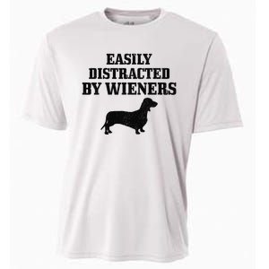 Wiener Dog Funny Weiner Doxie Dachshund Mom Dad Gift Cooling Performance Crew T-Shirt