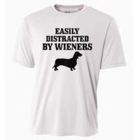 Wiener Dog Funny Weiner Doxie Dachshund Mom Dad Gift Cooling Performance Crew T-Shirt