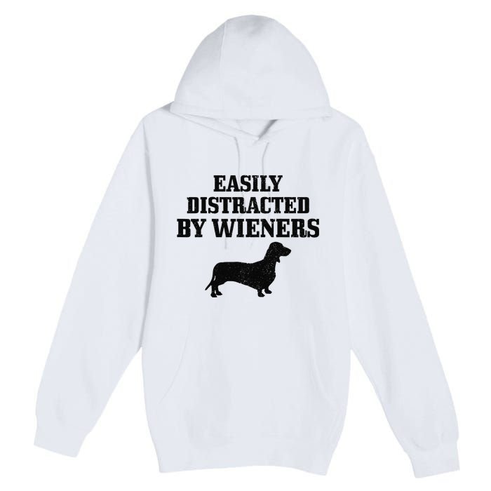 Wiener Dog Funny Weiner Doxie Dachshund Mom Dad Gift Premium Pullover Hoodie