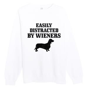 Wiener Dog Funny Weiner Doxie Dachshund Mom Dad Gift Premium Crewneck Sweatshirt