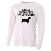 Wiener Dog Funny Weiner Doxie Dachshund Mom Dad Gift Cooling Performance Long Sleeve Crew