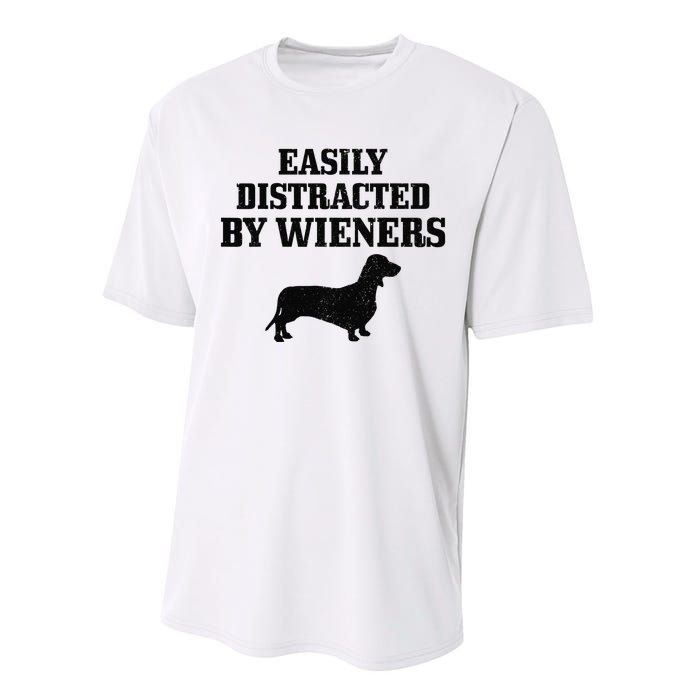 Wiener Dog Funny Weiner Doxie Dachshund Mom Dad Gift Performance Sprint T-Shirt