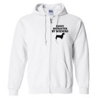 Wiener Dog Funny Weiner Doxie Dachshund Mom Dad Gift Full Zip Hoodie