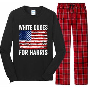 White Dudes For Harris 2024 Long Sleeve Pajama Set