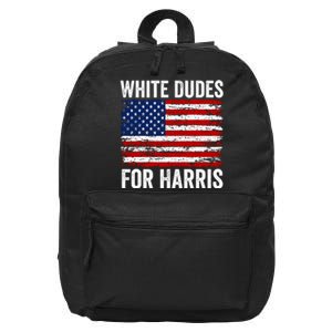 White Dudes For Harris 2024 16 in Basic Backpack