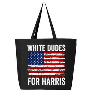 White Dudes For Harris 2024 25L Jumbo Tote