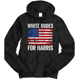 White Dudes For Harris 2024 Tie Dye Hoodie