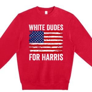 White Dudes For Harris 2024 Premium Crewneck Sweatshirt