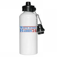 White Dudes For Harris 2024 For President Election Voting 2024 Aluminum Water Bottle