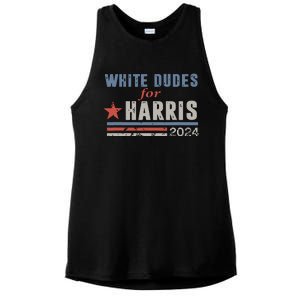 White Dudes For Kamala Harris Ladies PosiCharge Tri-Blend Wicking Tank