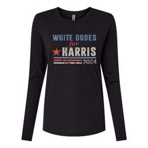 White Dudes For Kamala Harris Womens Cotton Relaxed Long Sleeve T-Shirt